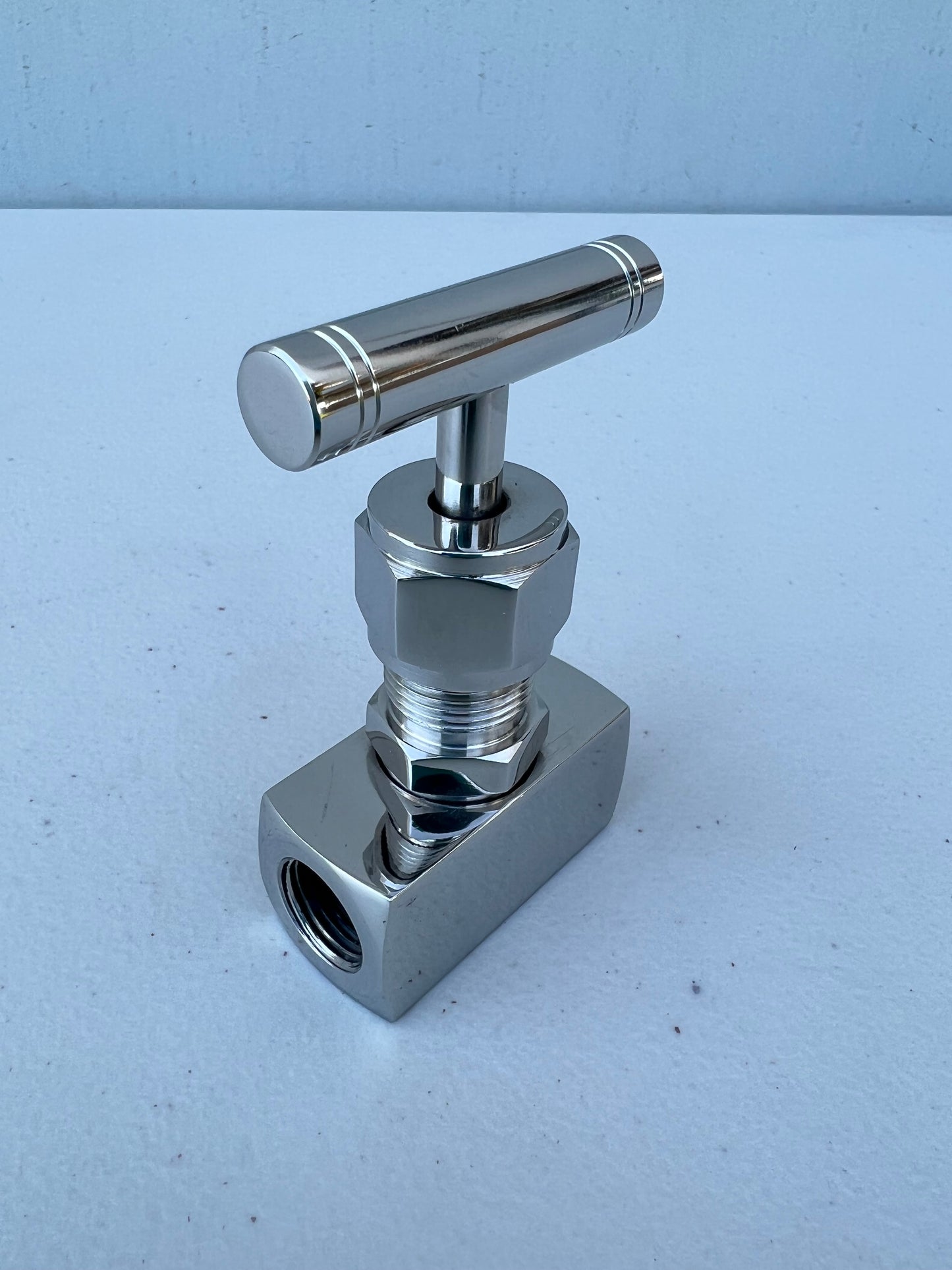 STAINLESS T-SLOWDOWN 3/8  POLISH FINISH / LOWRIDER HYDRAULICS