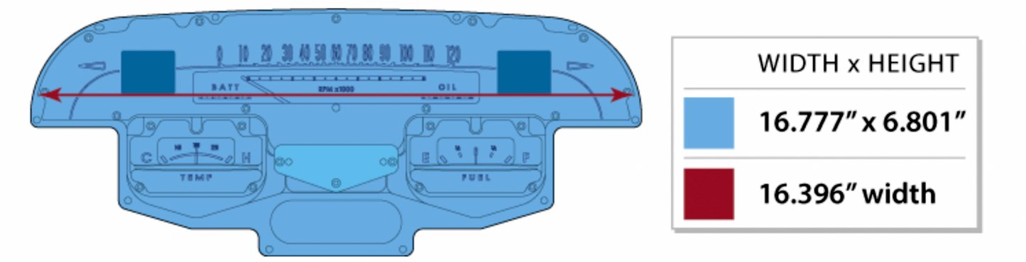 Dakota Digital 1958 Chevy Impala Retrotech Dash Gauge System RTX-58C-IMP-X